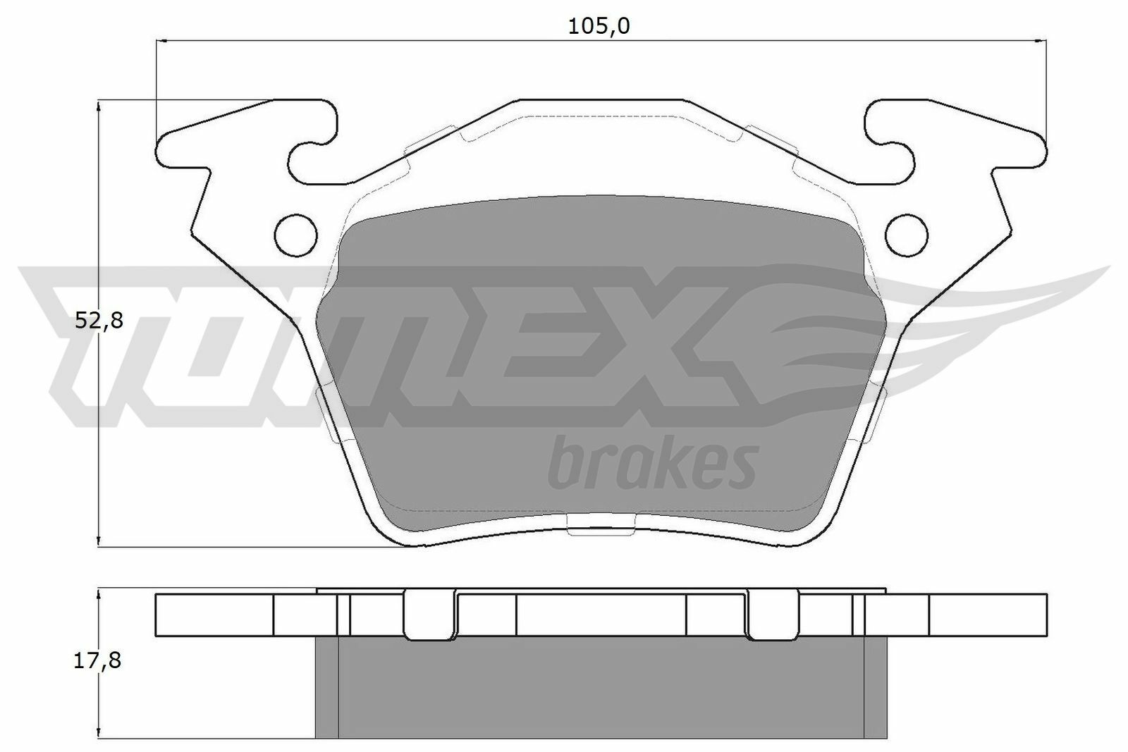 Sada brzdových destiček, kotoučová brzda TOMEX Brakes